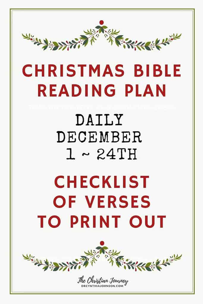 Christmas Bible Reading Plan; Advent Bible Reading Plan, Christmas Bible Verses